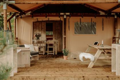 Camping met privé sanitair